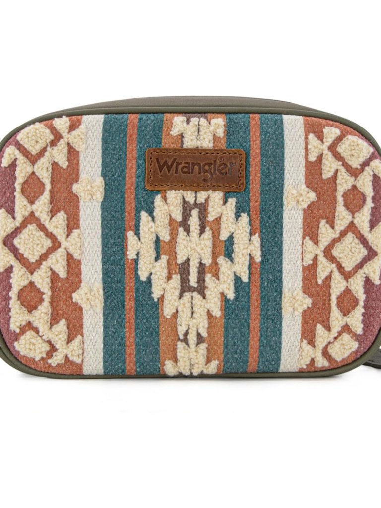 Wrangler Crossbody Bags For Women Sherpa Aztec Canvas Crossbody Purse